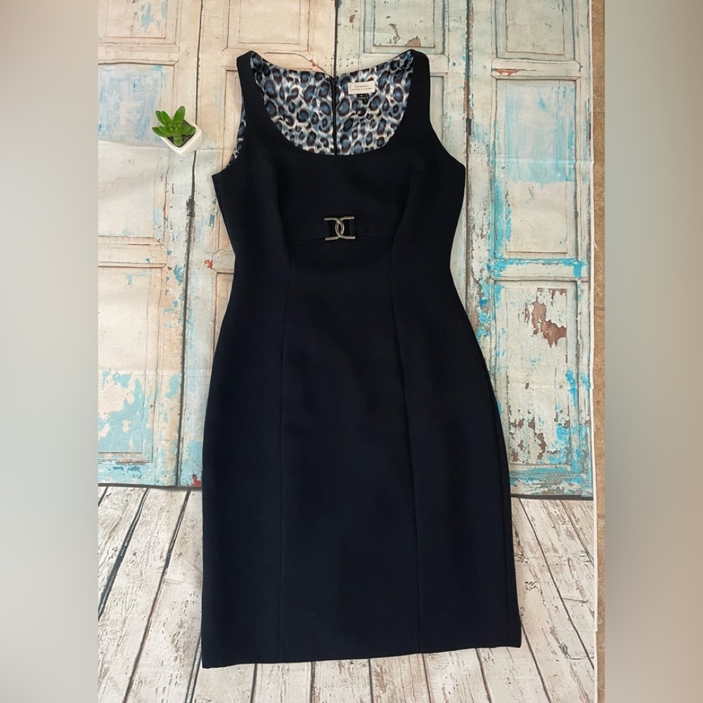 Tahari black tank top dress